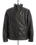 Calvin Klein Bomber Jacket With Faux Fur Collar - Lyst