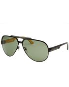 Diesel Men'S Aviator Grey And Black Sunglasses - Lyst