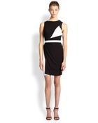 Bailey 44 Blocked Jersey Drape Dress - Lyst