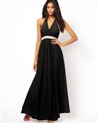 Asos Maxi Dress With Embellished Waist - Lyst
