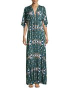 Rachel Pally Mixed Geometric-Print Caftan Dress - Lyst