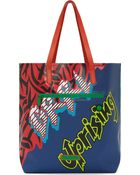 Marc By Marc Jacobs Blue and Green Luna Tarp Fergus Tote - Lyst