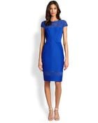 Tadashi Shoji Pintucked Jersey Sheath - Lyst