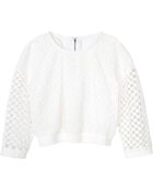 Tibi Sonoran Eyelet Sweatshirt - Lyst