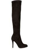 Karen Millen Stretch Suede Over The Knee Boot - Lyst