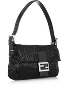 Fendi Baguette Beaded Silk Shoulder Bag - Lyst