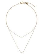 Topshop Square Stone Multi-Row Necklace - Lyst