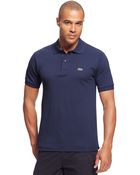 Lacoste Pique Cotton Polo Shirt - Lyst