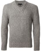 Ann Demeulemeester Knitted Sweater - Lyst
