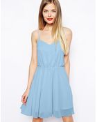 Asos Chiffon Cami Skater Dress - Lyst