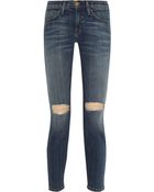 Current/Elliott The Stiletto Low-Rise Skinny Jeans - Lyst