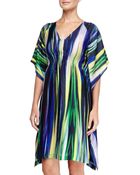 Natori Hayworth Short Caftan Lounge Tunic - Lyst