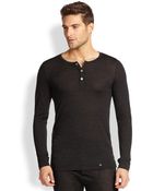 Hanro Wool Silk Henley Tee - Lyst