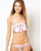 Wildfox The Two Flamingos Classic String Bikini Bottoms - Lyst
