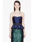 Burberry Prorsum Royal Blue Silk Tailored Bustier - Lyst