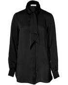 Emilio Pucci Tie-Neck Silk Blouse - Lyst