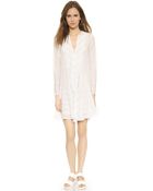 By Malene Birger Astree Striped Tunic Dress - Pastel Blue - Lyst