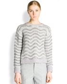 Jil Sander Wavy Stitch Sweater - Lyst