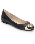 BCBGeneration Bridgit Cap-Toe Leather Flats - Lyst