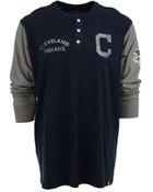 47 Brand Men'S Long-Sleeve Cleveland Indians Henley - Lyst