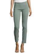 Donna Karan New York Fold-Over Stretch-Linen Tube Pants - Lyst
