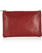 Jil Sander Medium Leather Clutch - Lyst