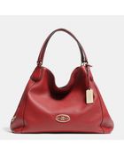 Coach Edie Shoulder Bag In Pebble Leather - Lyst