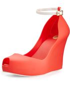 Melissa Patchouli Peep-Toe Jelly Wedge - Lyst