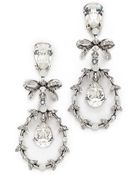 Oscar de la Renta Bow Earrings - Crystal/Silver - Lyst