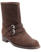 Gucci Cocoa Suede 'Margarett' Flat Boots - Lyst