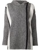 T By Alexander Wang Striped Hooded Sweater - Lyst