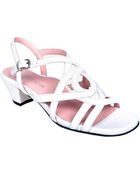 Taryn Rose Oma Patent Leather Heeled Sandals - Lyst