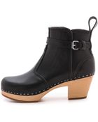 Swedish Hasbeens Jodhpur Clog Booties - Black - Lyst
