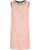 Matthew Williamson Botanical Embellished Jacquard Mini Dress - Lyst