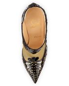 Christian Louboutin Mandolina Laser-Cut Mesh Bootie - Lyst