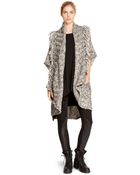 DKNY Pure Fringe Open Front Cardigan - Lyst