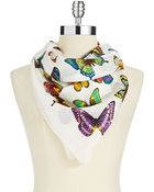 Echo Butterfly-Print Square Scarf - Lyst