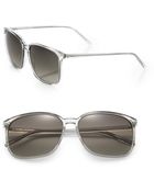 Saint Laurent Square Acetate Sunglasses - Lyst