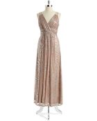 Ivanka Trump Printed Gown with Ruched Details - Lyst