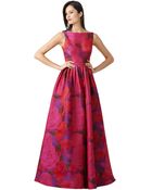 Adrianna Papell Floral Print A Line Gown - Lyst