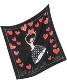 Moschino Fall In Love With Silk Square Scarf - Lyst
