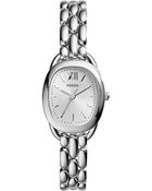 Fossil Ladies Sculptor Stainless Steel Watch - Lyst