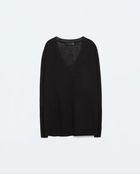 Zara Ribbed T-Shirt - Lyst