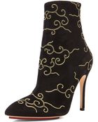 Charlotte Olympia Betsy Suede Booties - Lyst