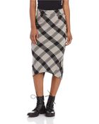 Free People Plaid Pencil Skirt - Lyst