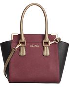 Calvin Klein On My Corner Saffiano Crossbody - Lyst