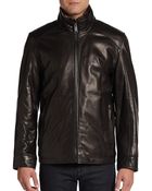 Marc New York By Andrew Marc Zip-Front Leather Jacket - Lyst