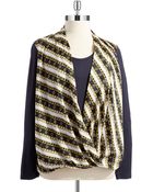 MICHAEL Michael Kors Bridle Print Wrap Top - Lyst