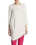 Lafayette 148 New York Barrymore Crepe De Chine Blouse - Lyst