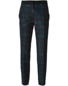 Cedric Charlier Crocodile Effect Print Slim Fit Trousers - Lyst